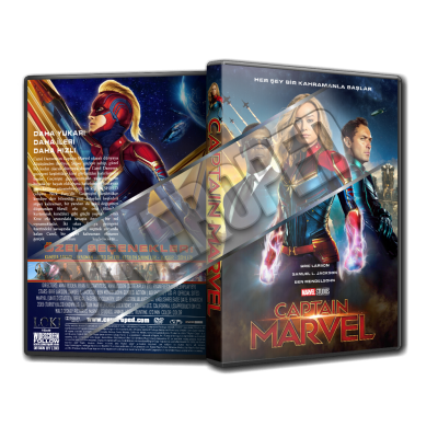 Captain Marvel 2019 V4 Türkçe Dvd cover Tasarımı